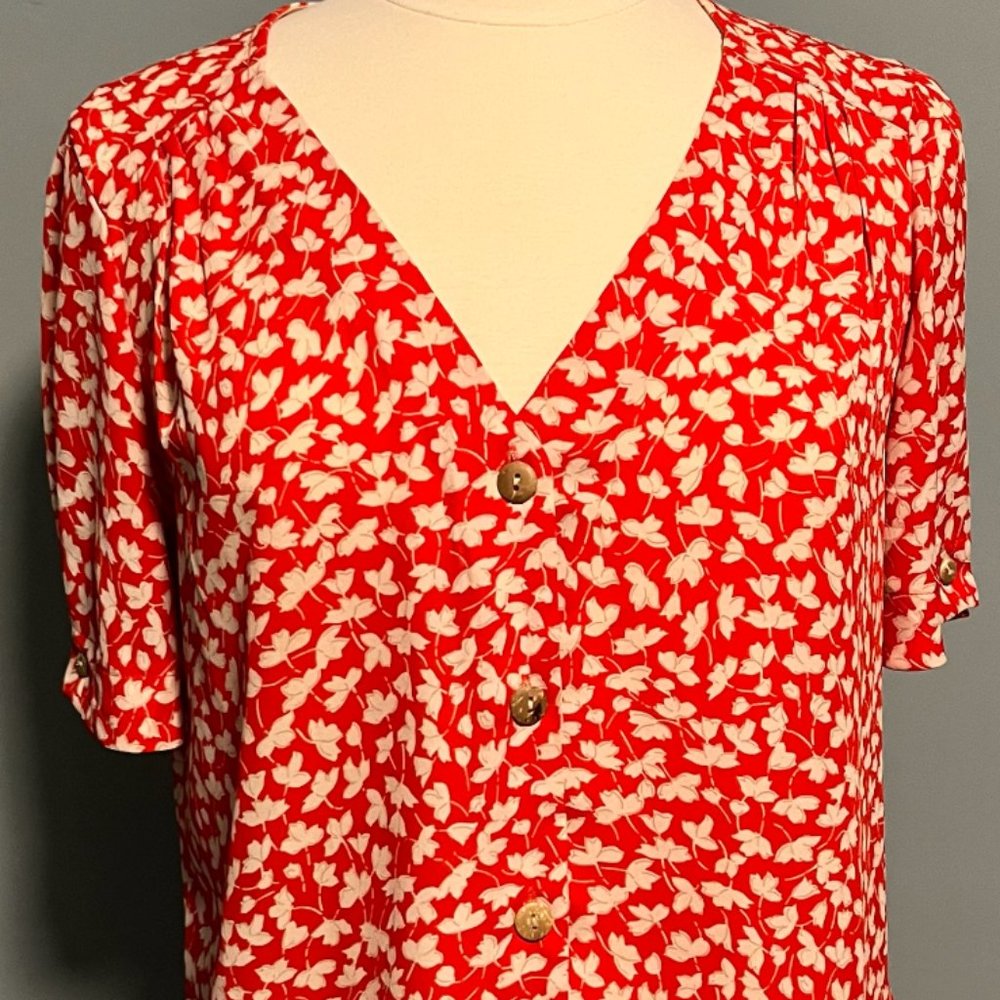 Leaf Print Blouse